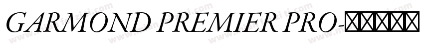 GARMOND PREMIER PRO字体转换